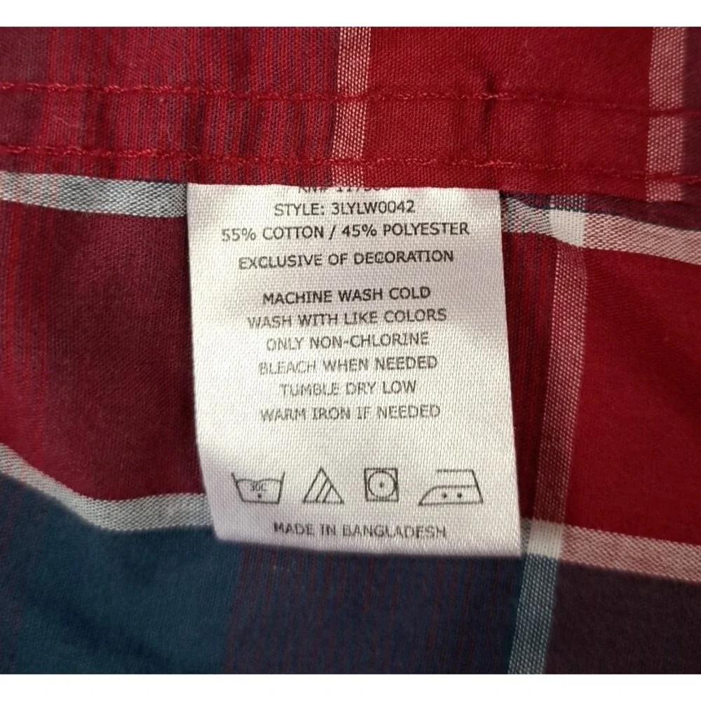 Men's Levi's Modern Fit Plaid Long Sleeve Pearl Snap Button Up Shirt Size Medium